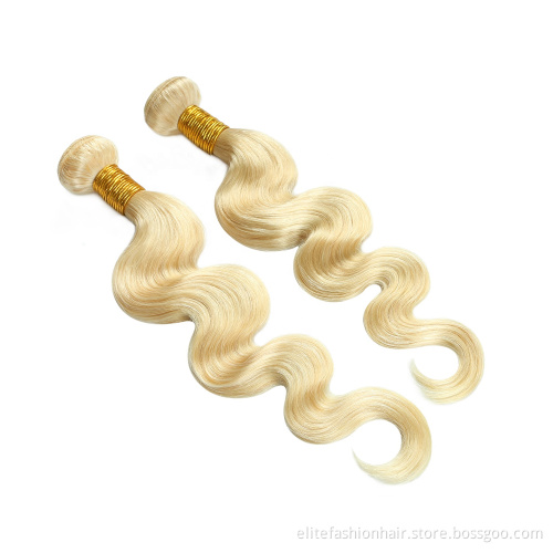 613 Blonde Hair Bundles High Quality Body Wave Cuticle Aligned Hair Bundle Shiny Remy Hair Extensions